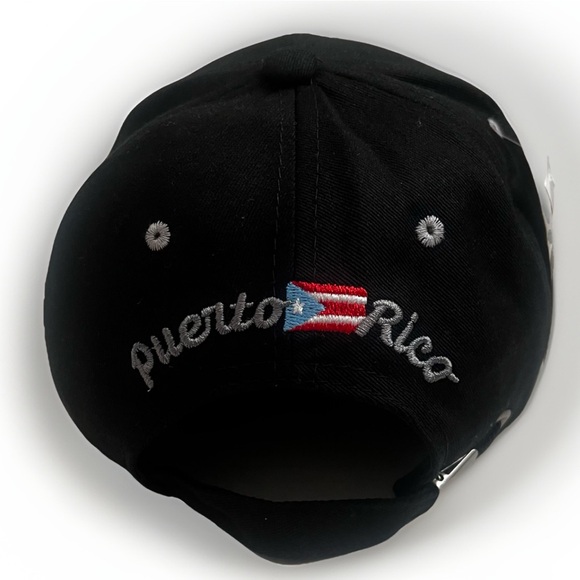 Puerto Rico Embroidered Adjustable‎ Cap Black Gray 100% Cotton Unisex Casual Hat - Picture 6 of 10